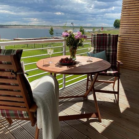 Modernes Apartment Am Hafen Mit Seeblick Grossraeschen Buitenkant foto