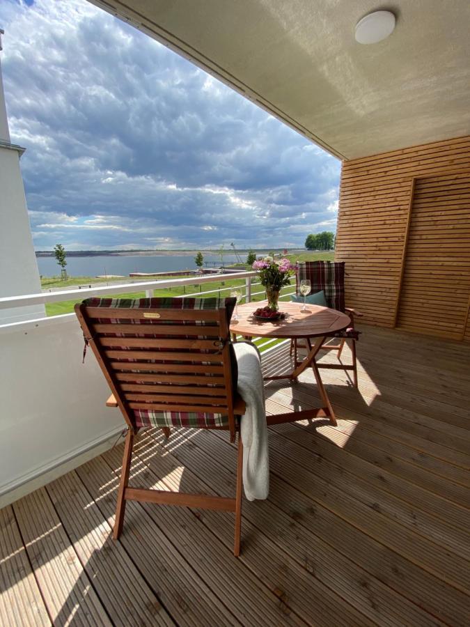 Modernes Apartment Am Hafen Mit Seeblick Grossraeschen Buitenkant foto